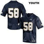 Notre Dame Fighting Irish Youth Darnell Ewell #58 Navy Under Armour No Name Authentic Stitched College NCAA Football Jersey SGS2599TP